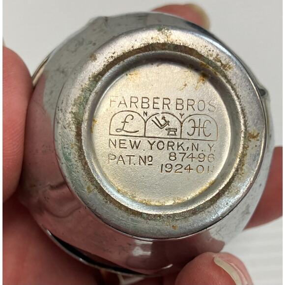 1930s Amethyst Cambridge Glass Insert Krome-Kraft Salt & Pepper Shakers AAA3278 - Picture 10 of 16